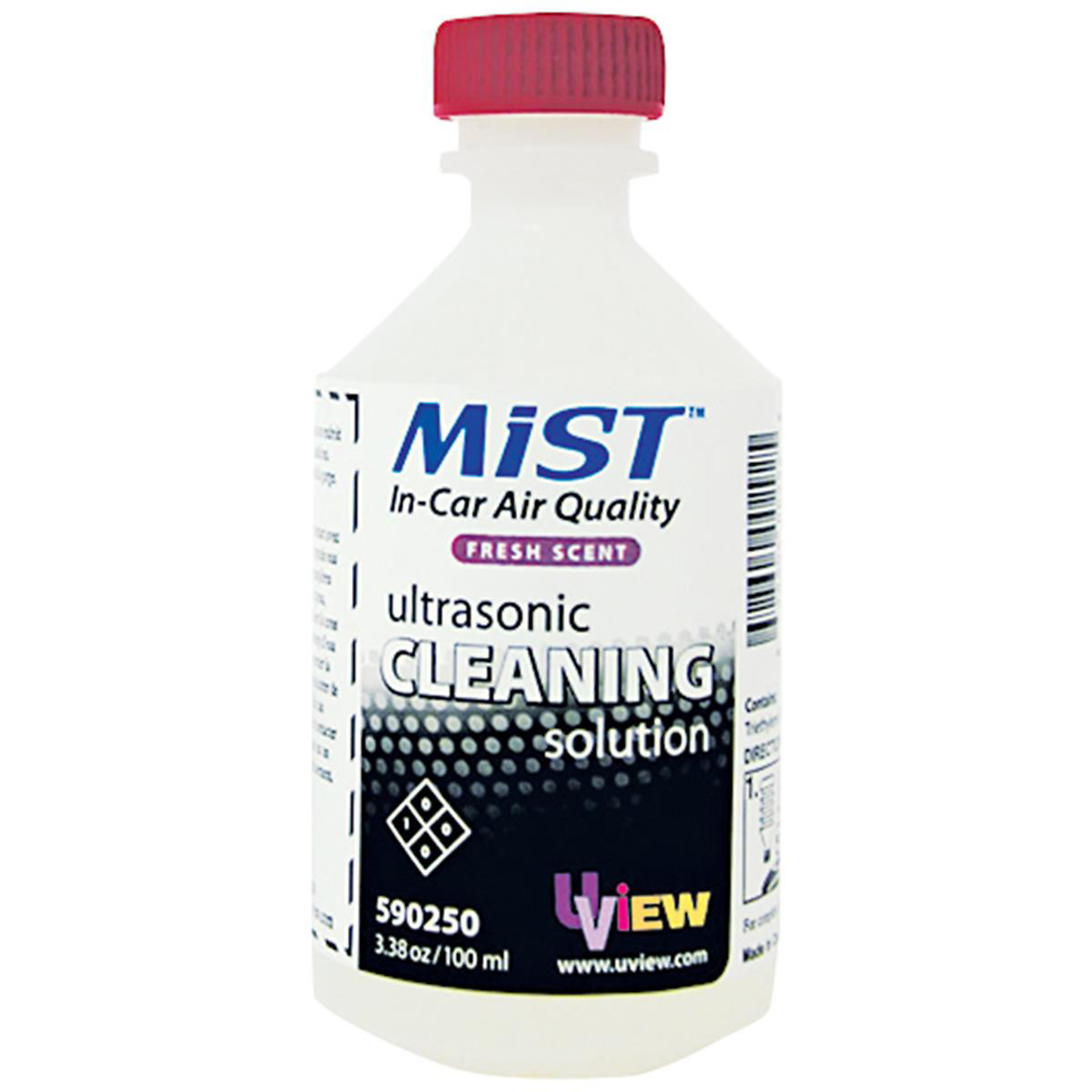 UView Mist Cleaning Solution — 3.4 Oz. Bottles, 12-Pack, Model# UVU590250